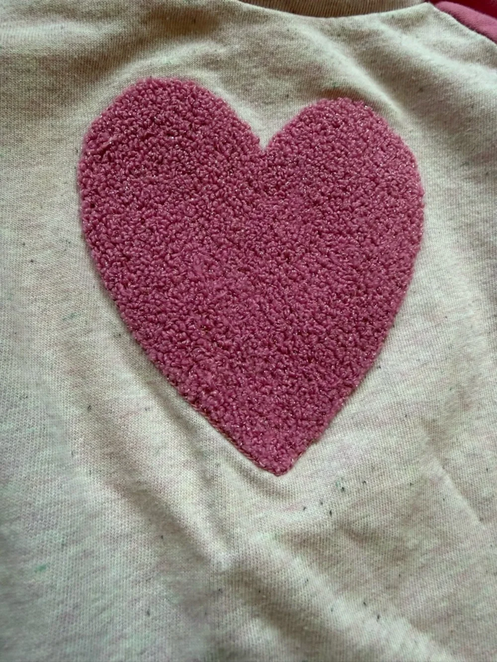 GAP Pink Raglan Sweatshirt with Heart
